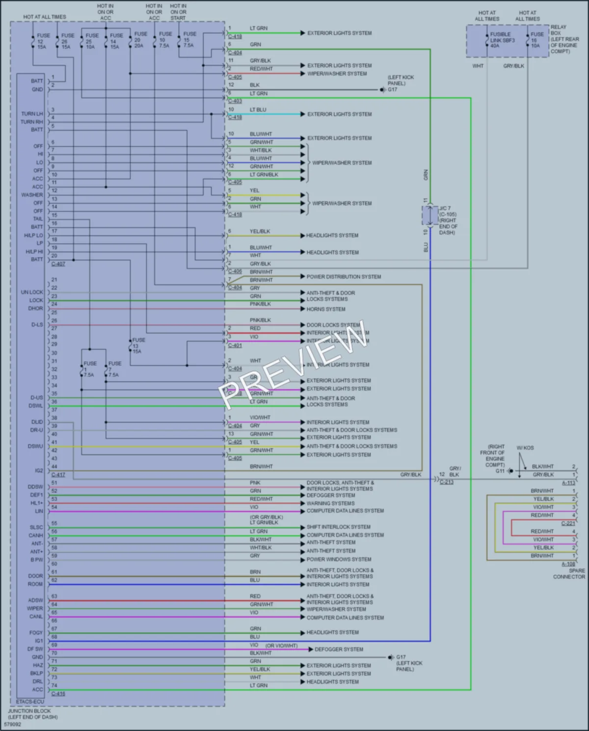 2018 Mitsubishi Mirage Body Control Modules wiring diagram preview