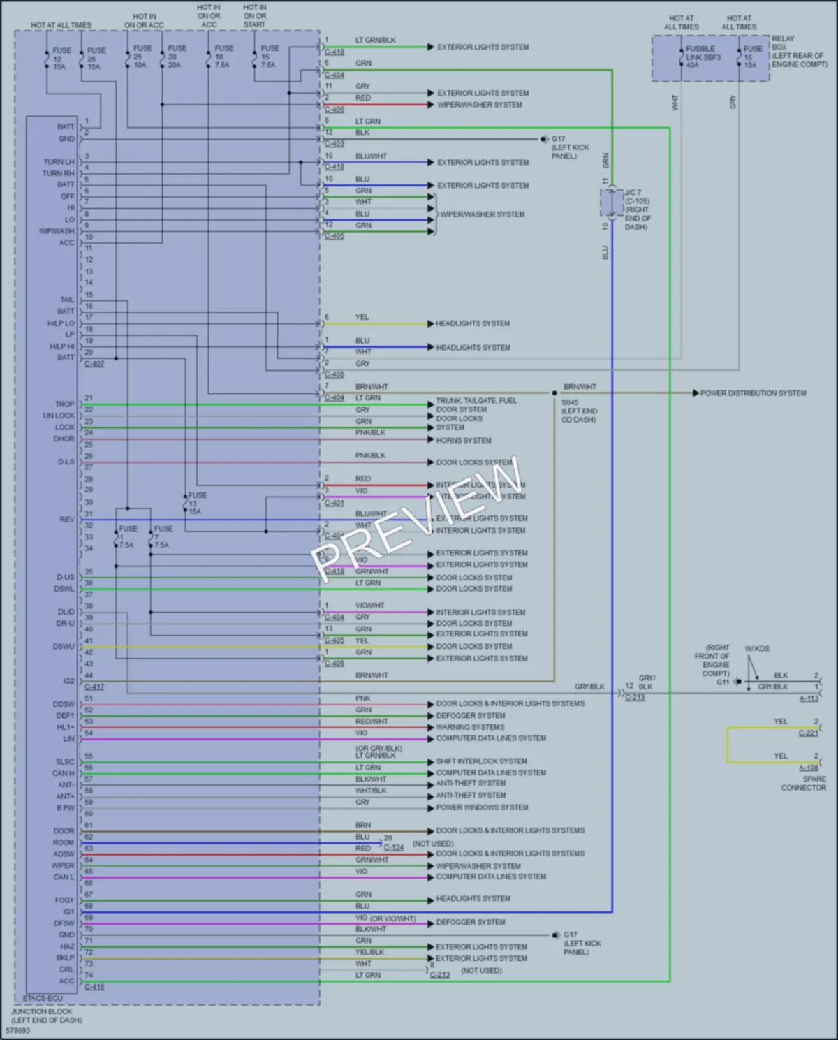 2018 Mitsubishi MirageG4 Body Control Modules wiring diagram preview