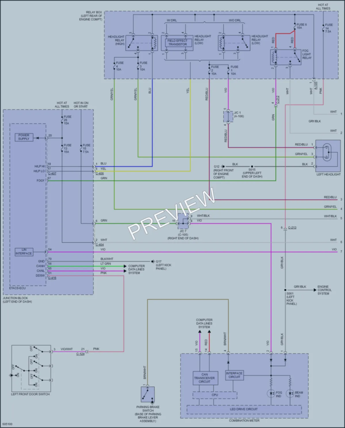2018 Mitsubishi MirageG4 Headlights wiring diagram preview