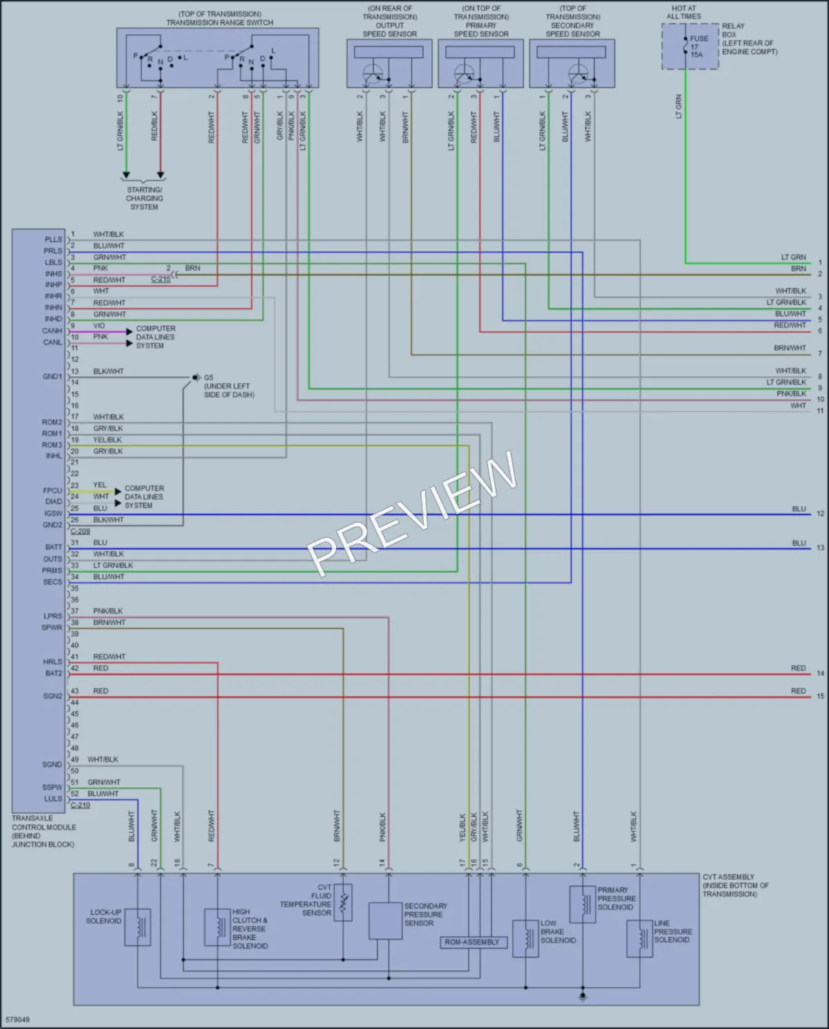 2018 Mitsubishi MirageG4 Transmission wiring diagram preview