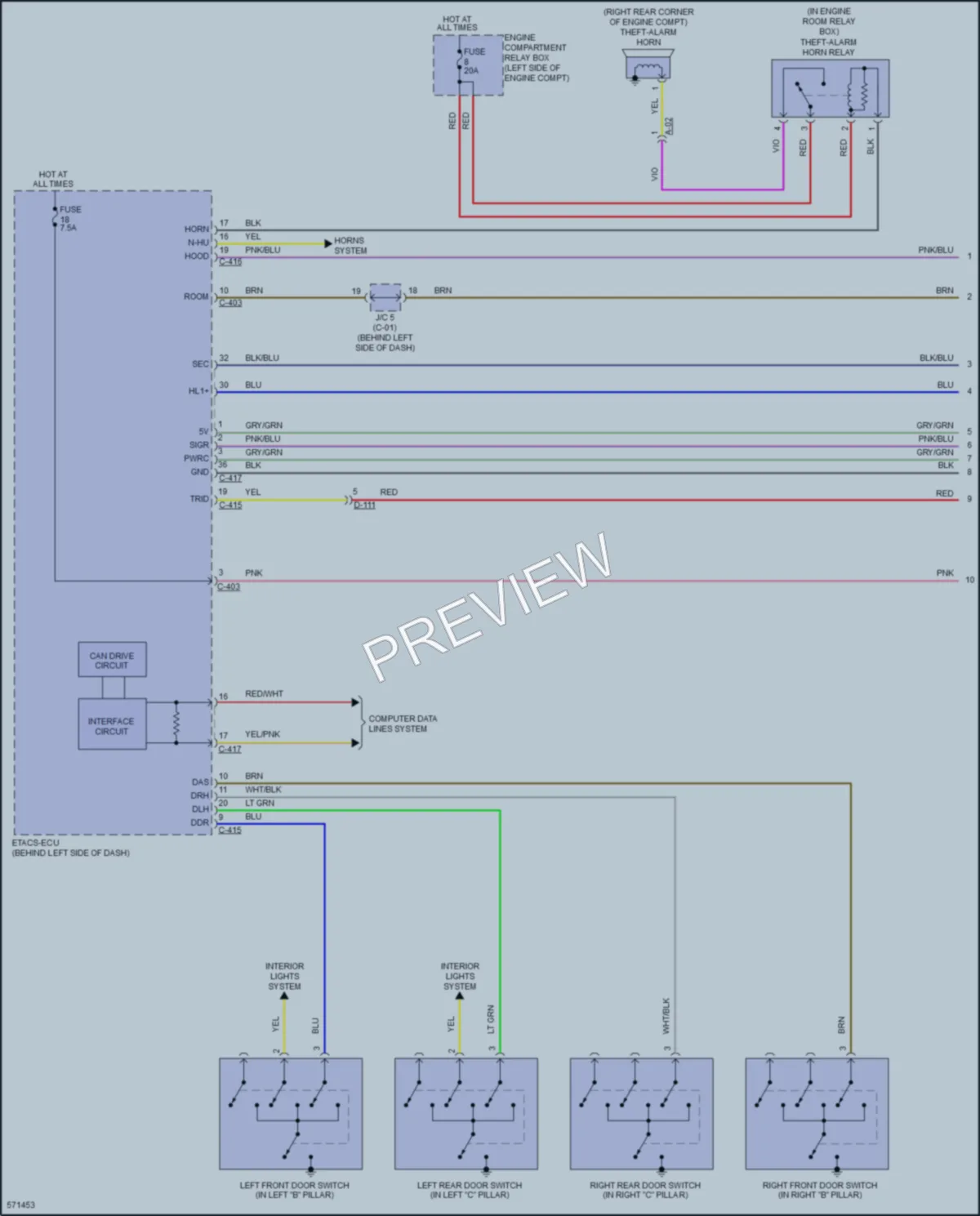 2018 Mitsubishi Outlander Anti Theft wiring diagram preview