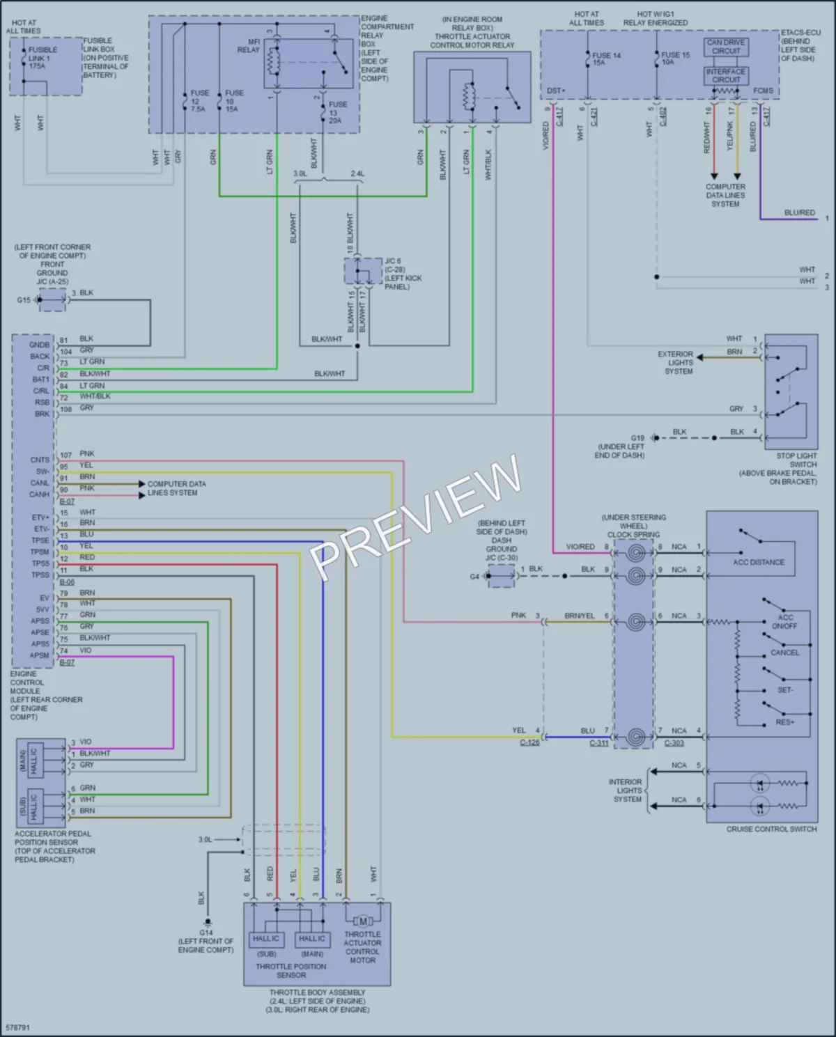 2018 Mitsubishi Outlander Cruise Control wiring diagram preview