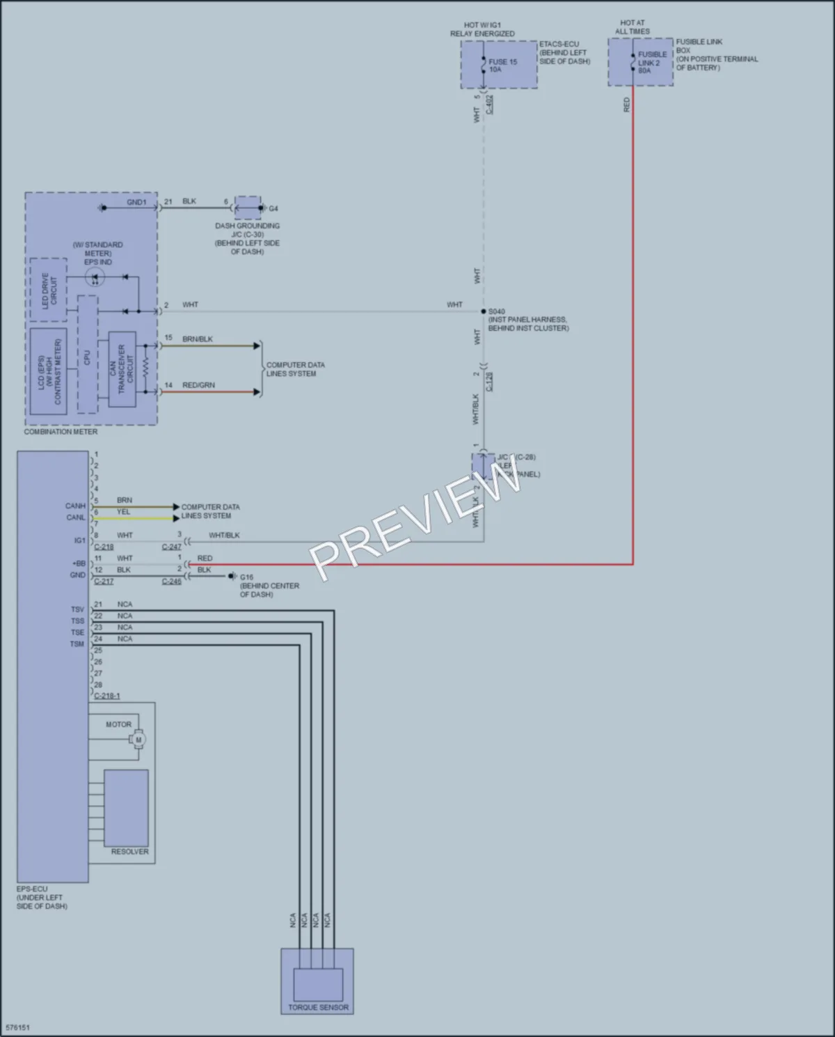2018 Mitsubishi Outlander Electronic Power Steering wiring diagram preview