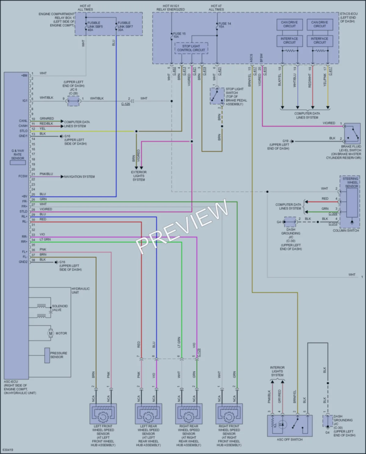 2018 Mitsubishi OutlanderPHEV Anti Lock Brakes wiring diagram preview