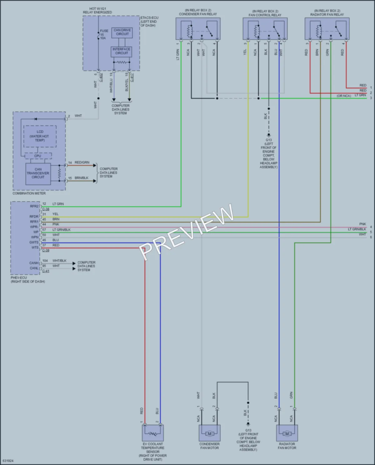 2018 Mitsubishi OutlanderPHEV Cooling Fan wiring diagram preview