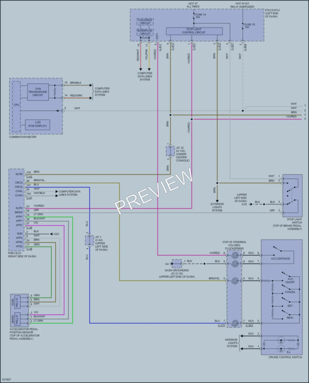2018 Mitsubishi OutlanderPHEV Cruise Control wiring diagram preview