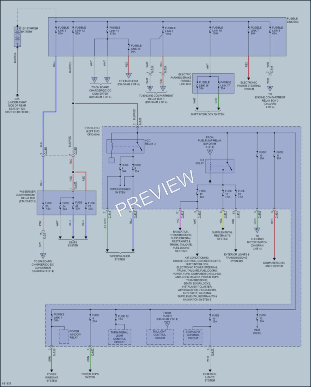 2018 Mitsubishi OutlanderPHEV Power Distribution wiring diagram preview