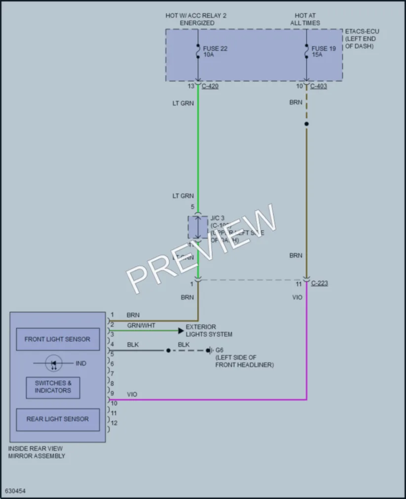 2018 Mitsubishi OutlanderPHEV Power Mirrors wiring diagram preview