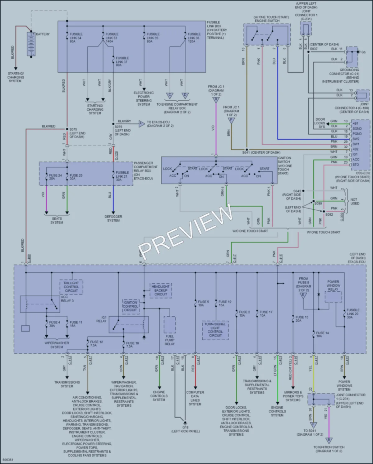 2018 Mitsubishi OutlanderSport Power Distribution wiring diagram preview
