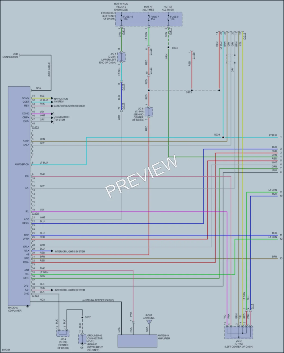 2018 Mitsubishi OutlanderSport Radio wiring diagram preview