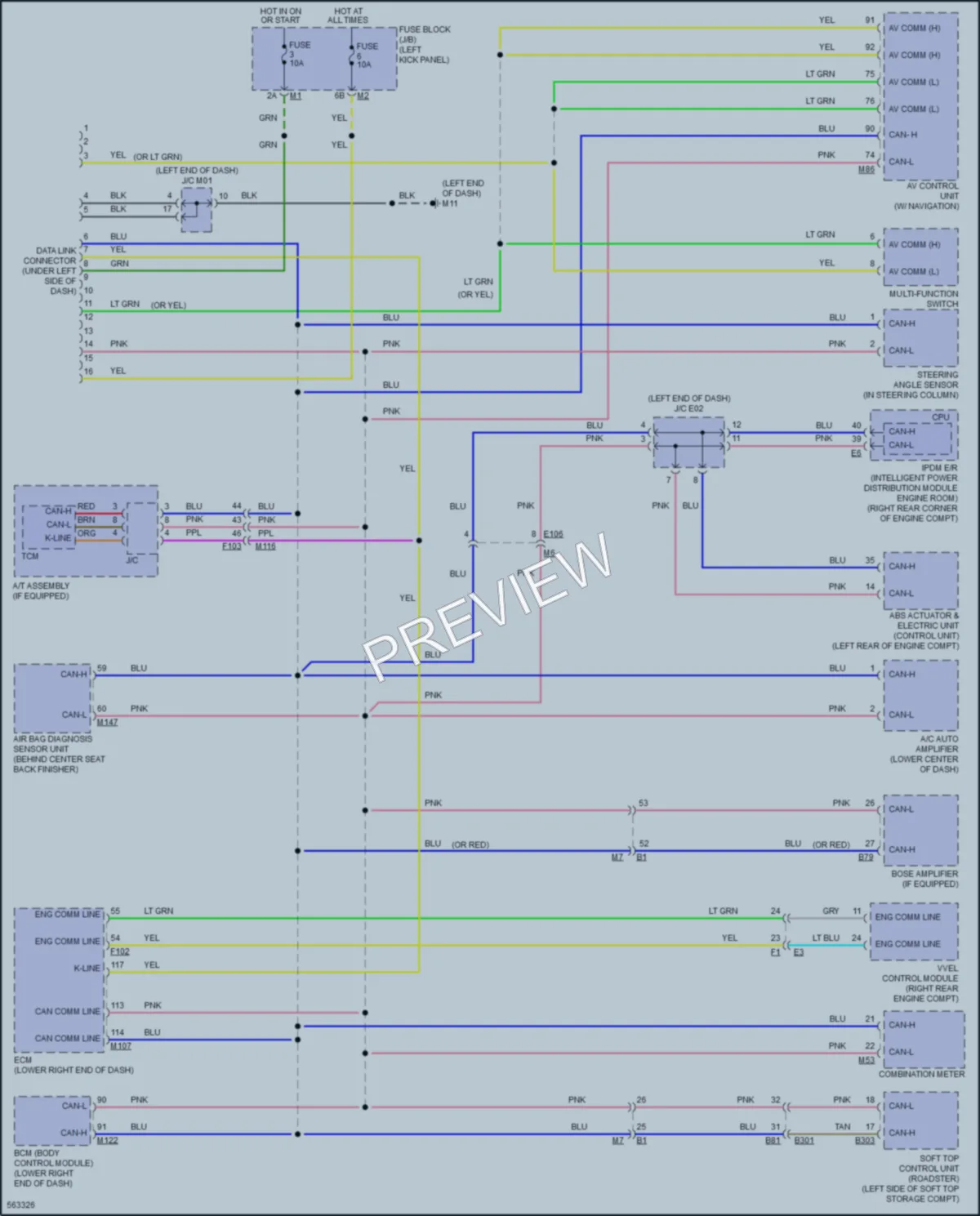 2018 Nissan 370Z Computer Data Lines wiring diagram preview