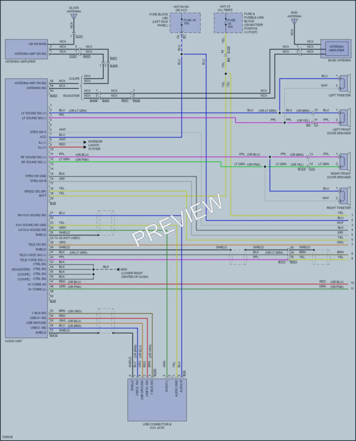 2018 Nissan 370Z Radio wiring diagram preview