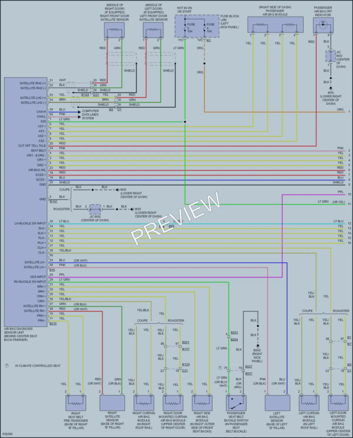 2018 Nissan 370Z Supplemental Restraints wiring diagram preview