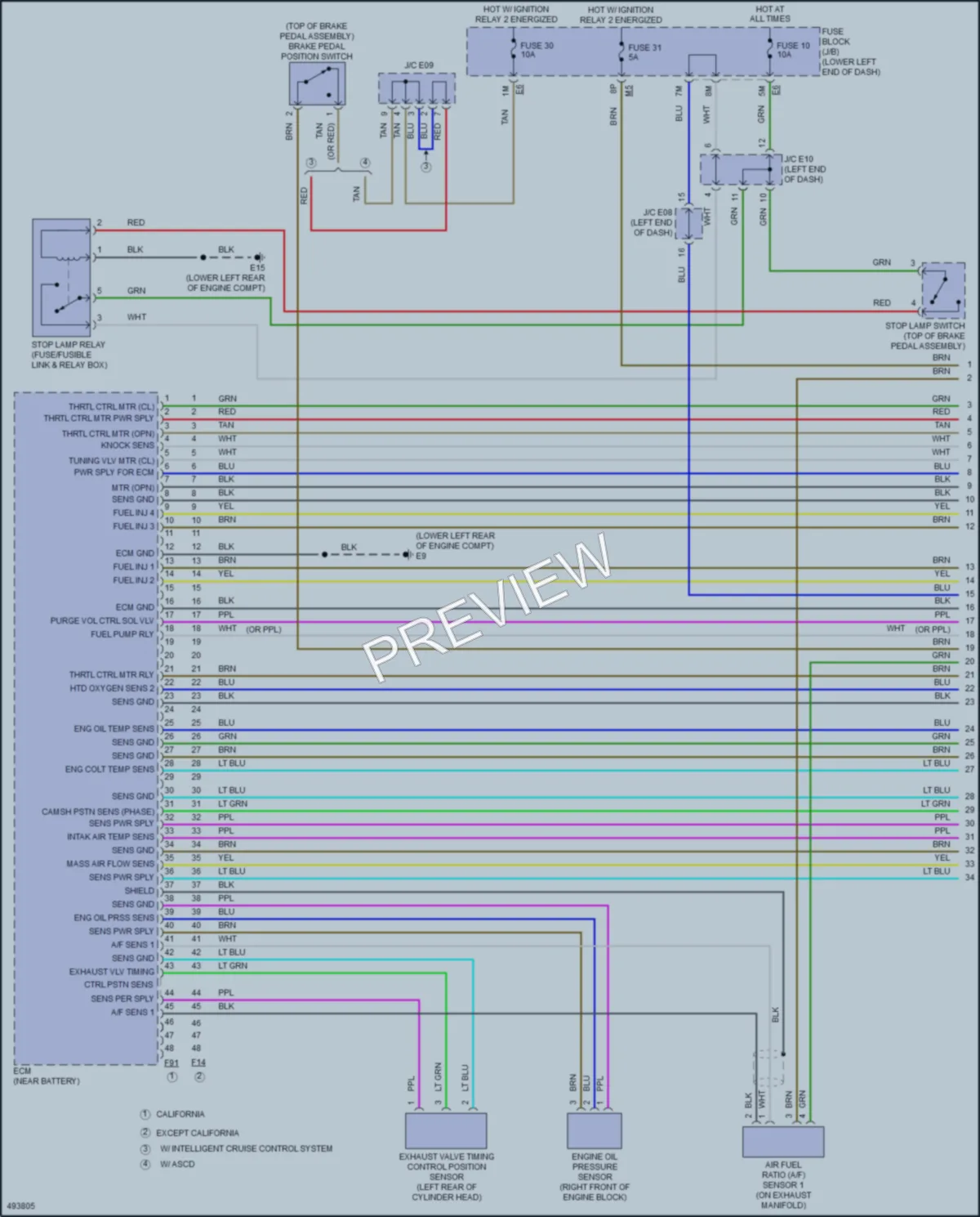 2018 Nissan Altima Engine Performance wiring diagram preview