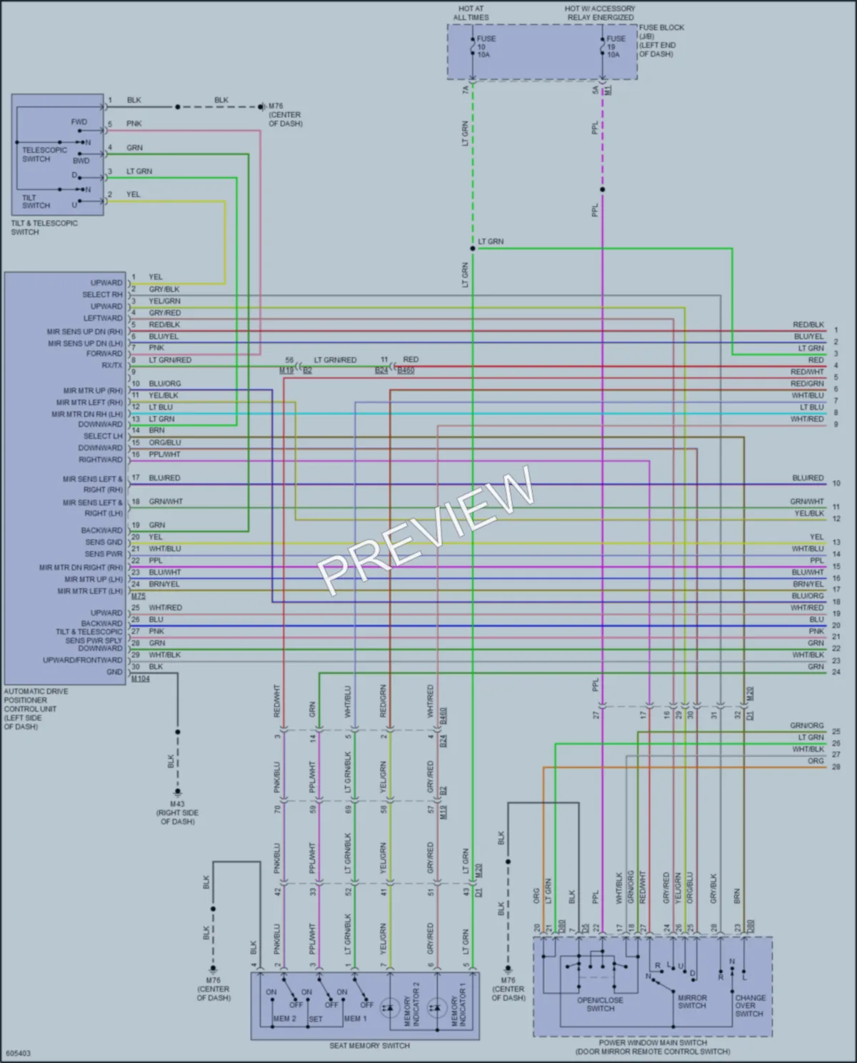 2018 Nissan Armada Memory Systems wiring diagram preview