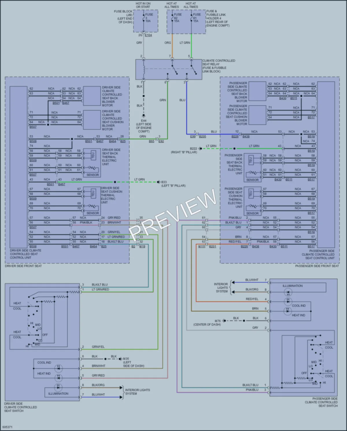 2018 Nissan Armada Power Seats wiring diagram preview