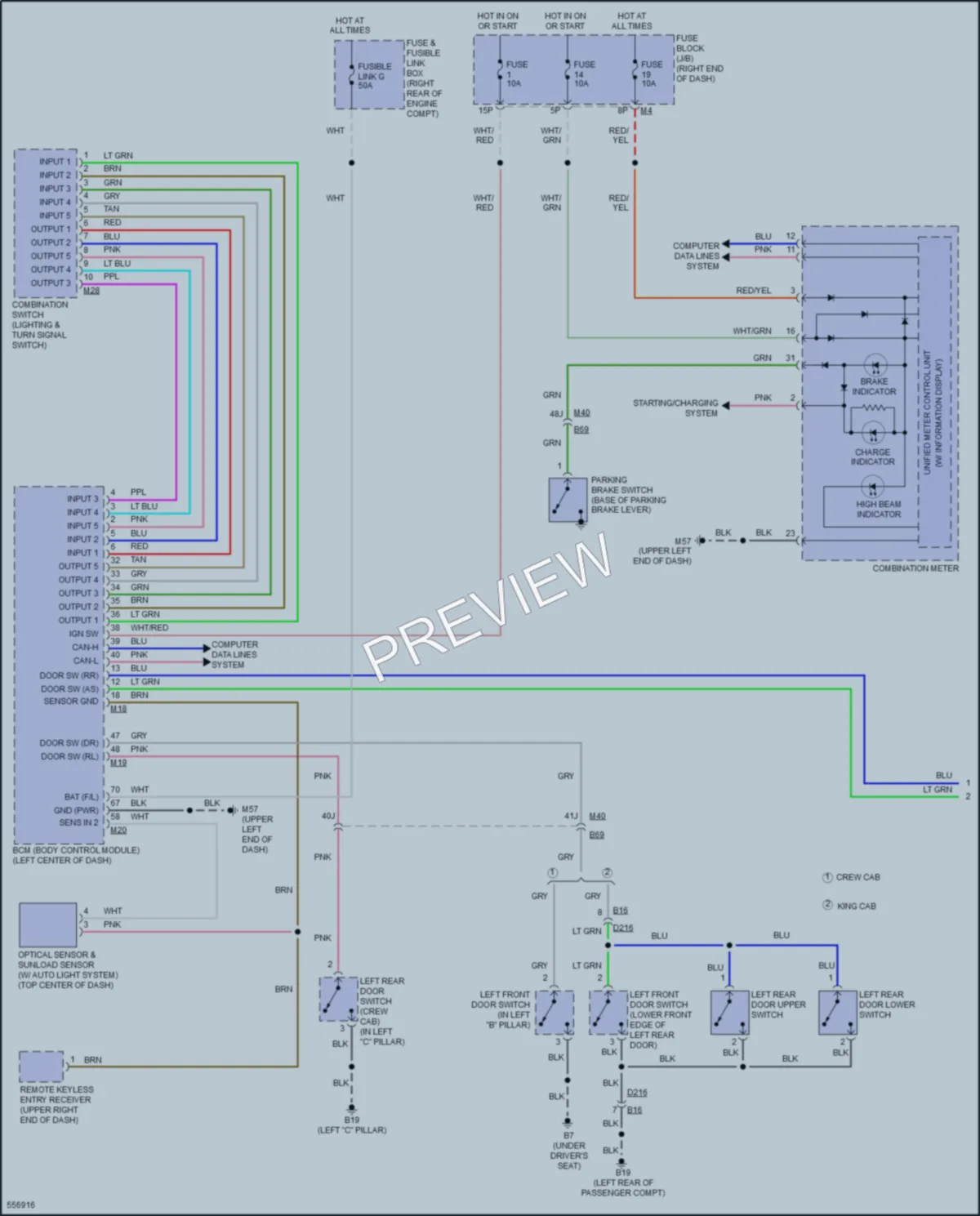 2018 Nissan Frontier Headlights wiring diagram preview