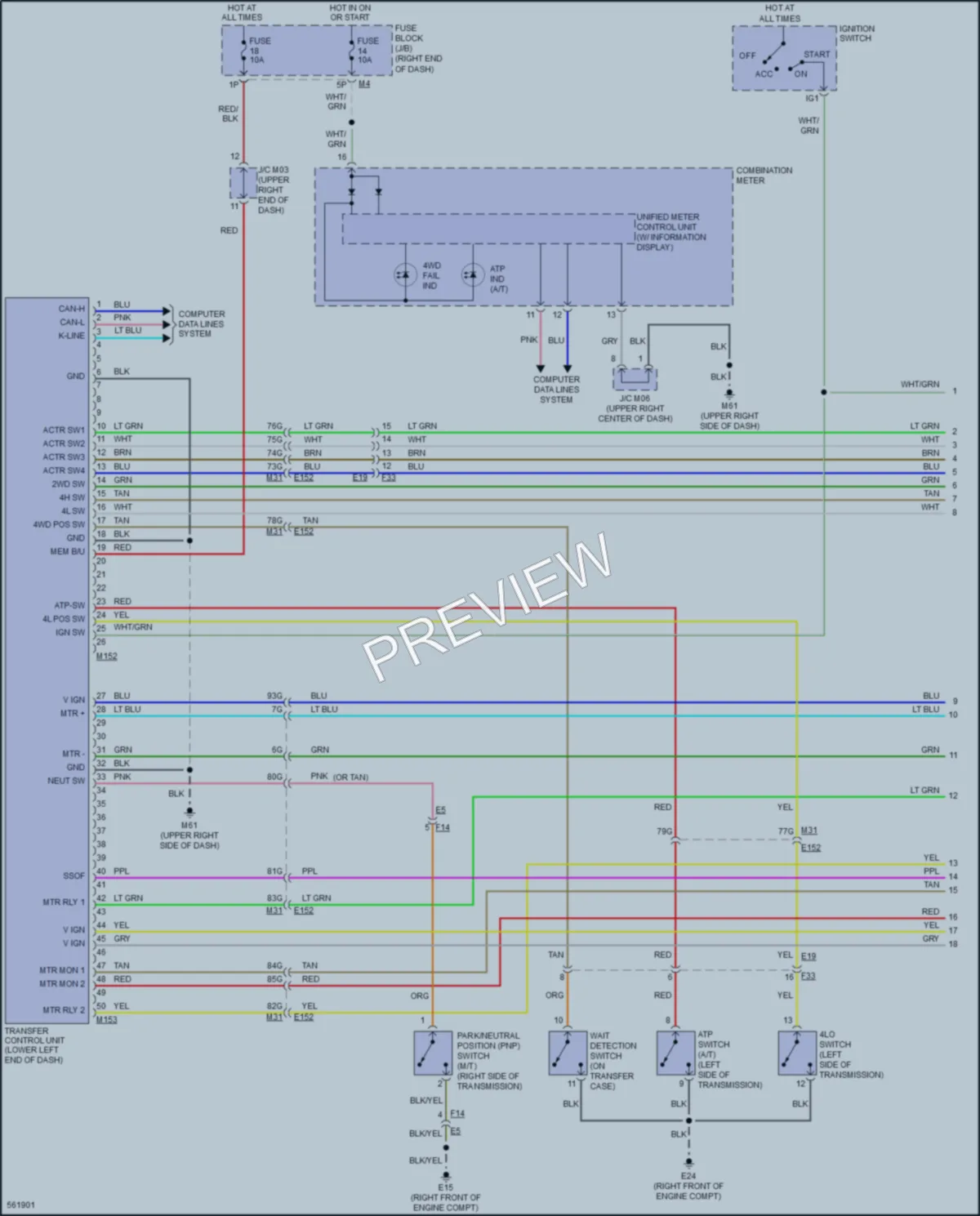 2018 Nissan Frontier Transmission wiring diagram preview