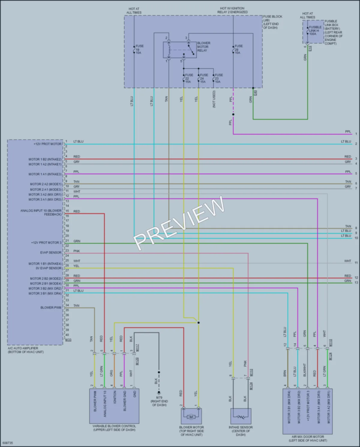 2018 Nissan Kicks Air Conditioning wiring diagram preview