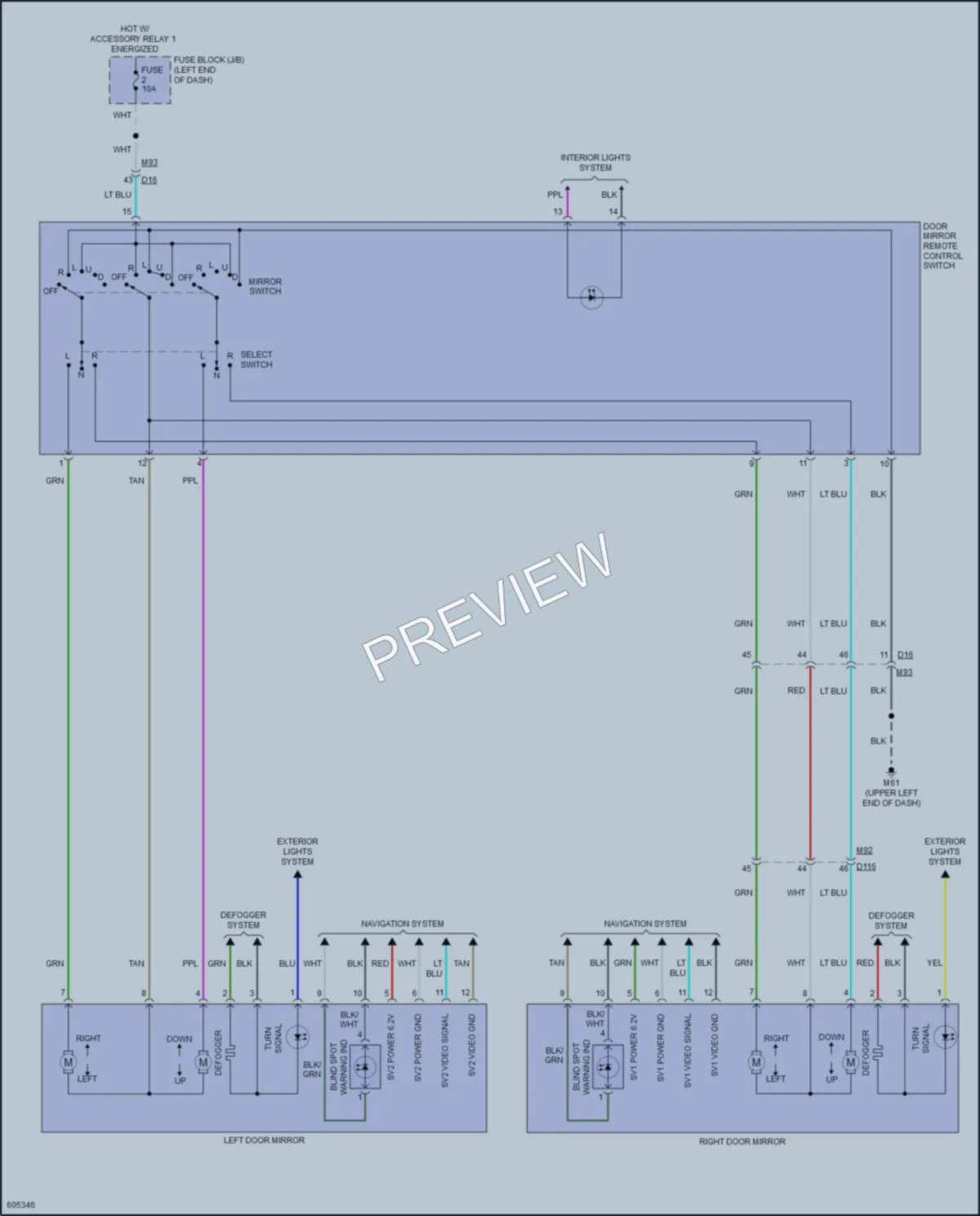 2018 Nissan Kicks Power Mirrors wiring diagram preview