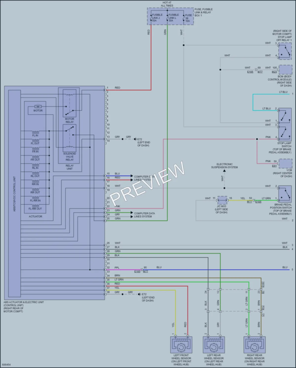 2018 Nissan LEAF Anti Lock Brakes wiring diagram preview