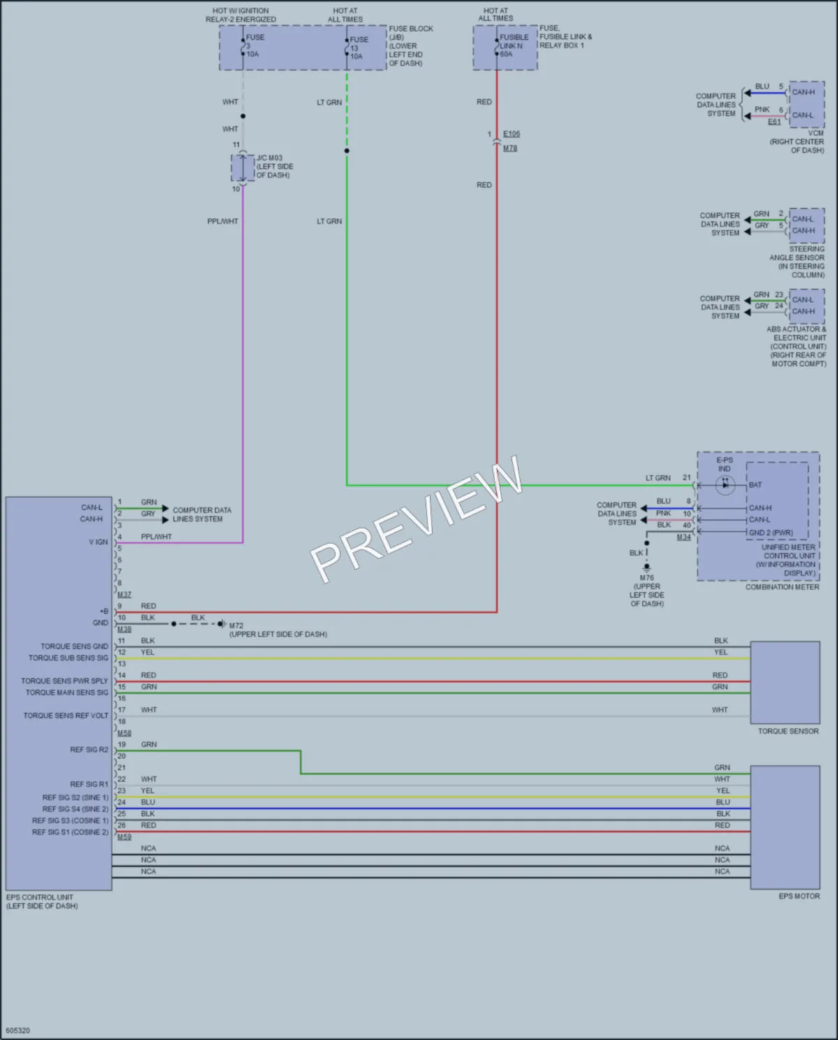 2018 Nissan LEAF Electronic Power Steering wiring diagram preview