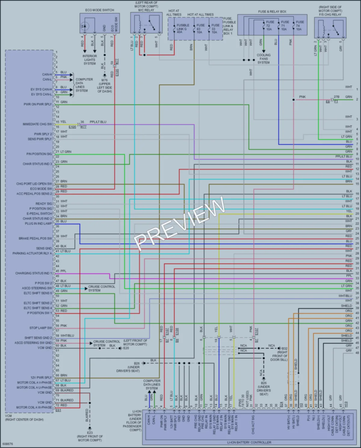 2018 Nissan LEAF Engine Performance wiring diagram preview
