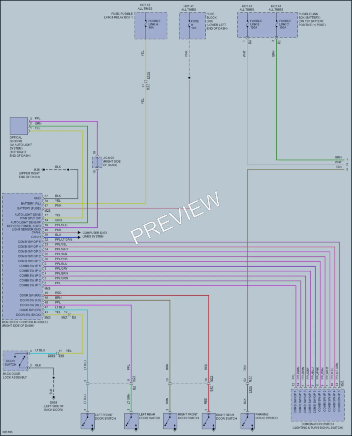 2018 Nissan LEAF Headlights wiring diagram preview