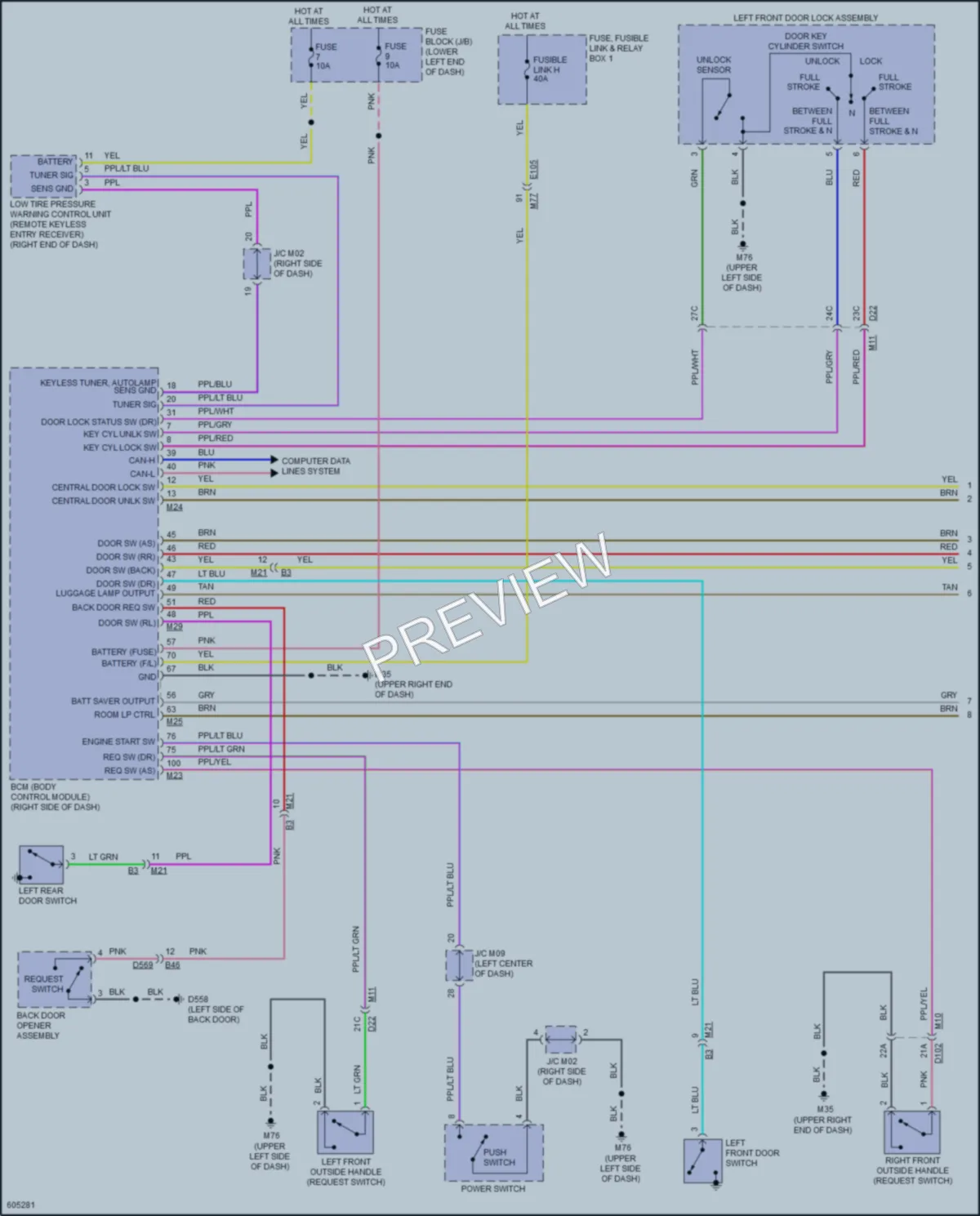 2018 Nissan LEAF Interior Lights wiring diagram preview