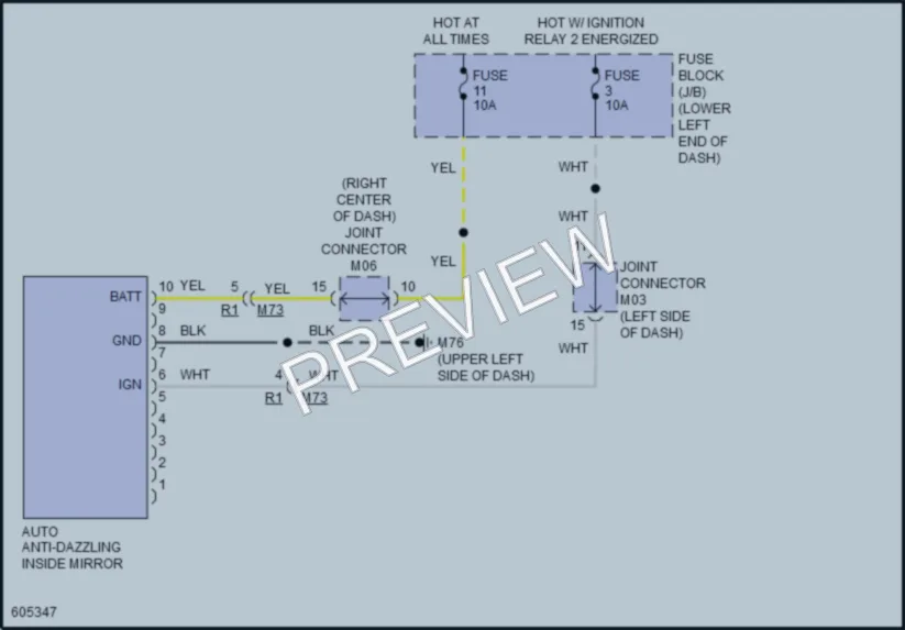 2018 Nissan LEAF Power Mirrors wiring diagram preview