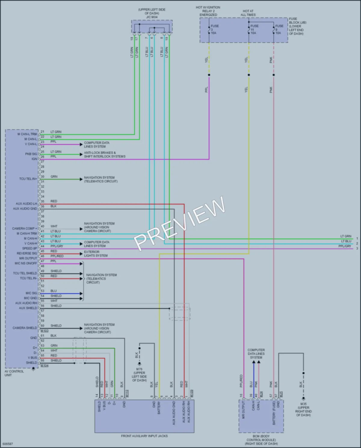 2018 Nissan LEAF Radio wiring diagram preview