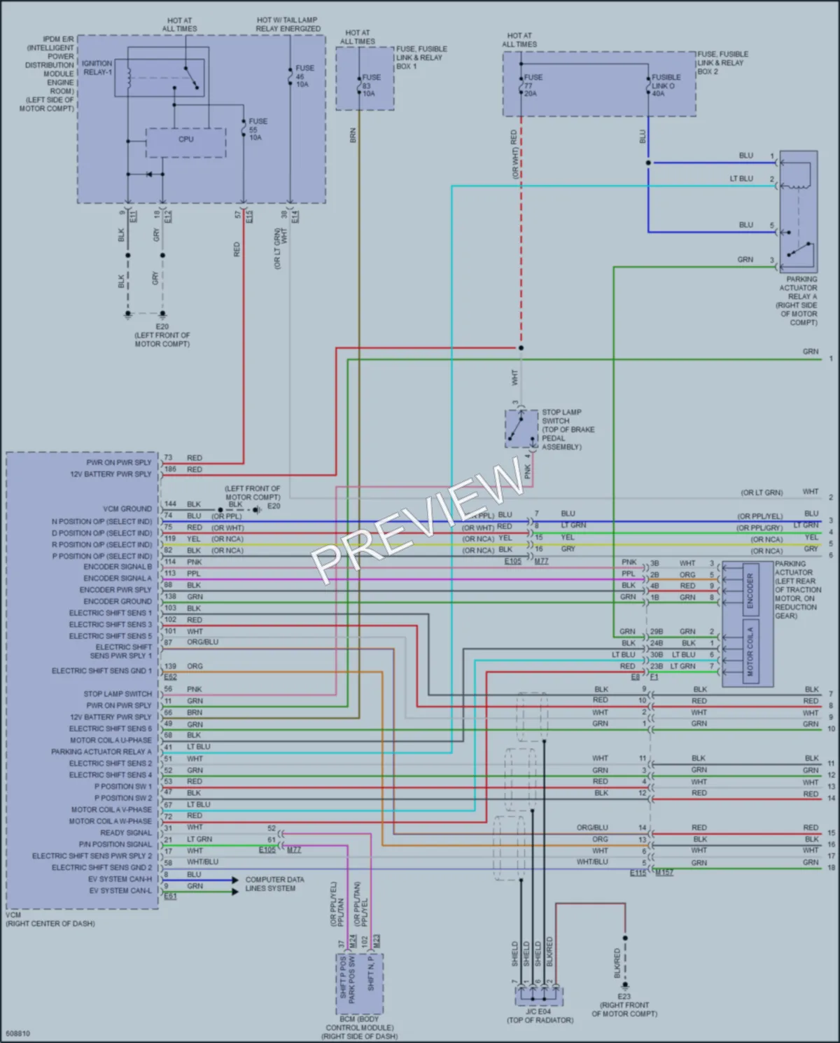 2018 Nissan LEAF Transmission wiring diagram preview