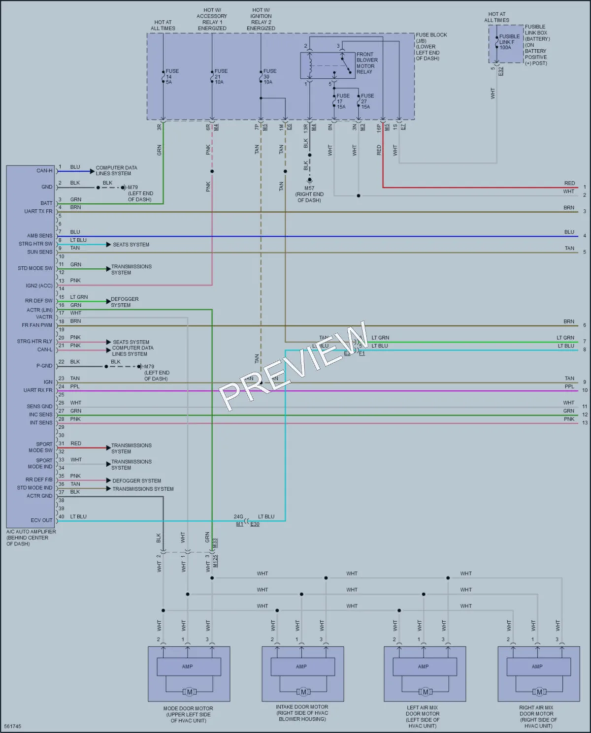 2018 Nissan Maxima Air Conditioning wiring diagram preview