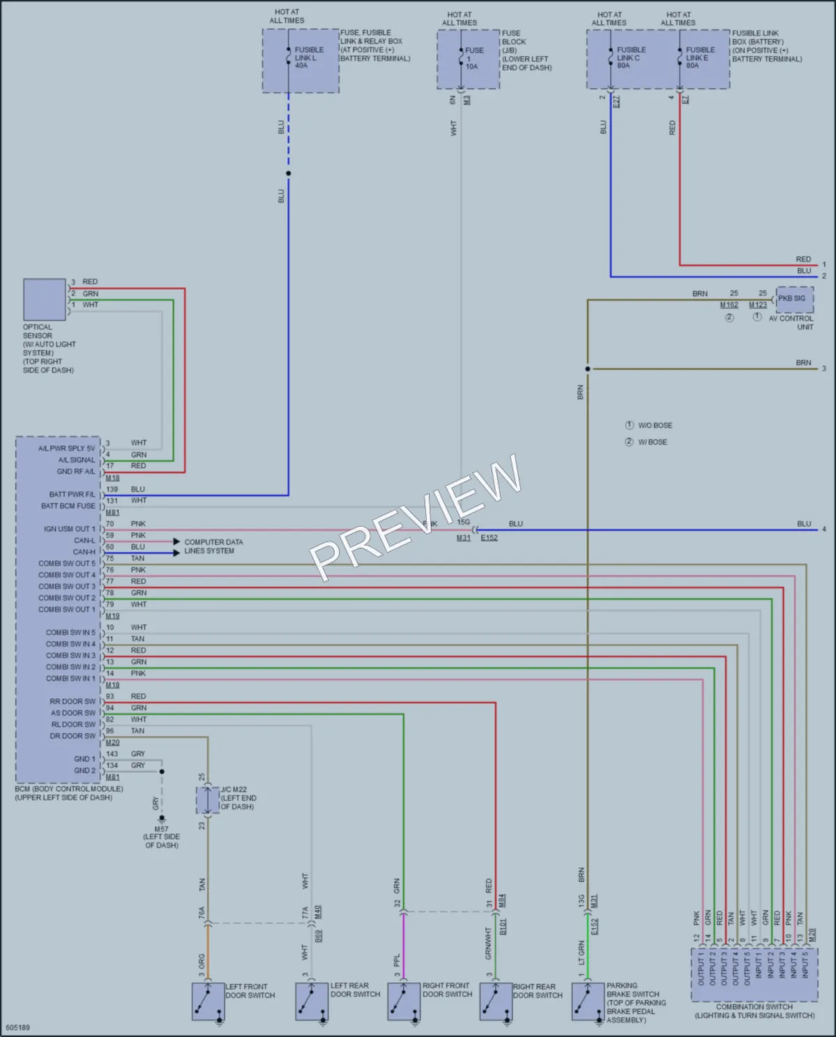 2018 Nissan Murano Headlights wiring diagram preview