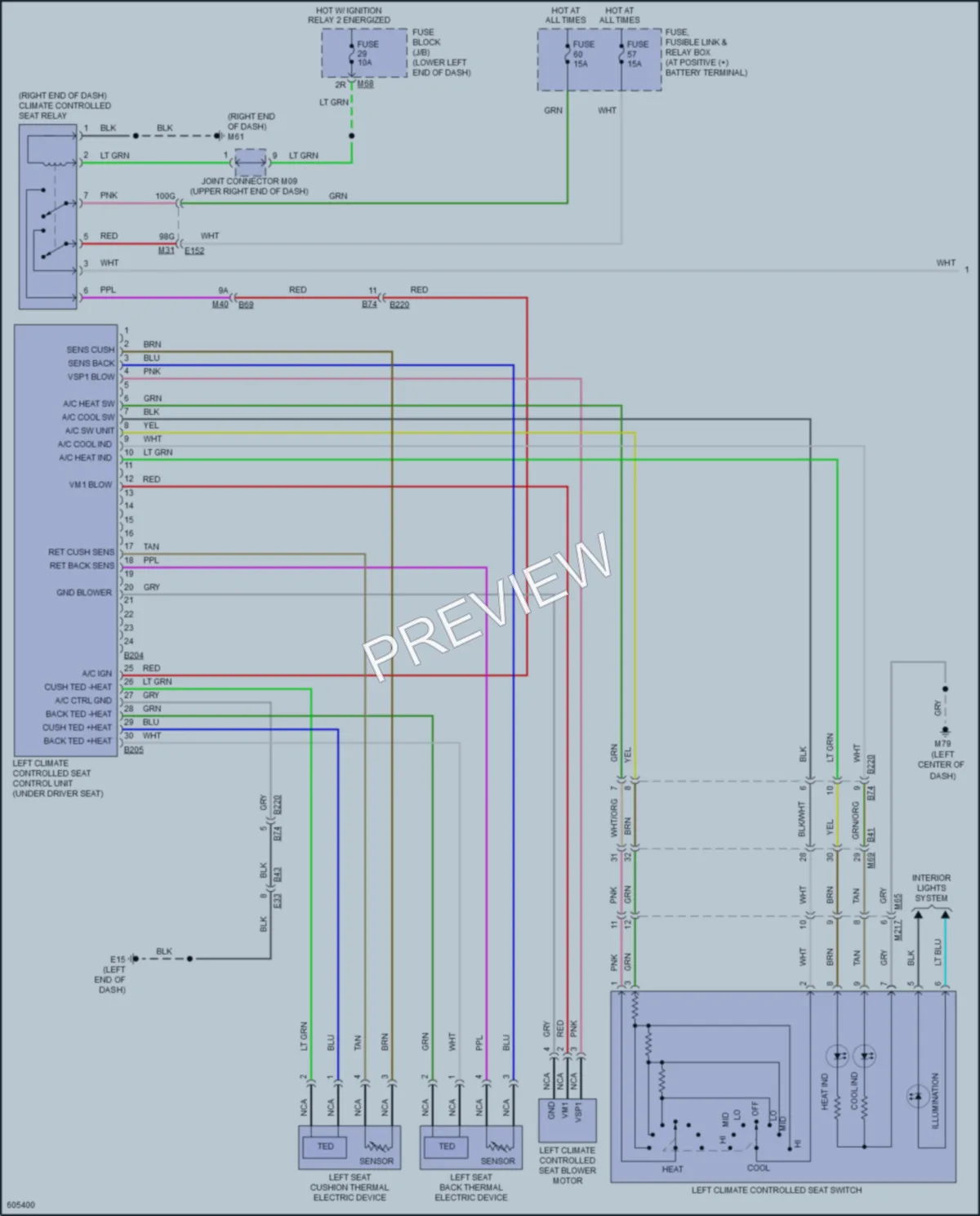 2018 Nissan Murano Power Seats wiring diagram preview