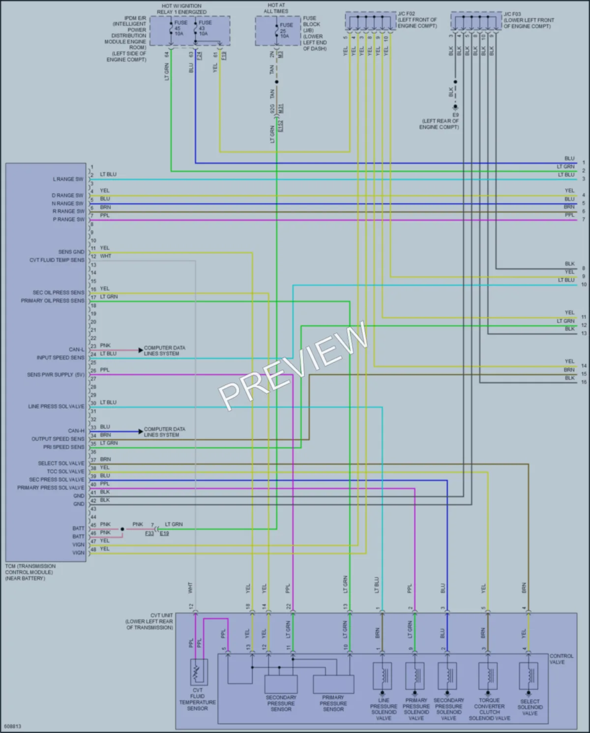 2018 Nissan Murano Transmission wiring diagram preview