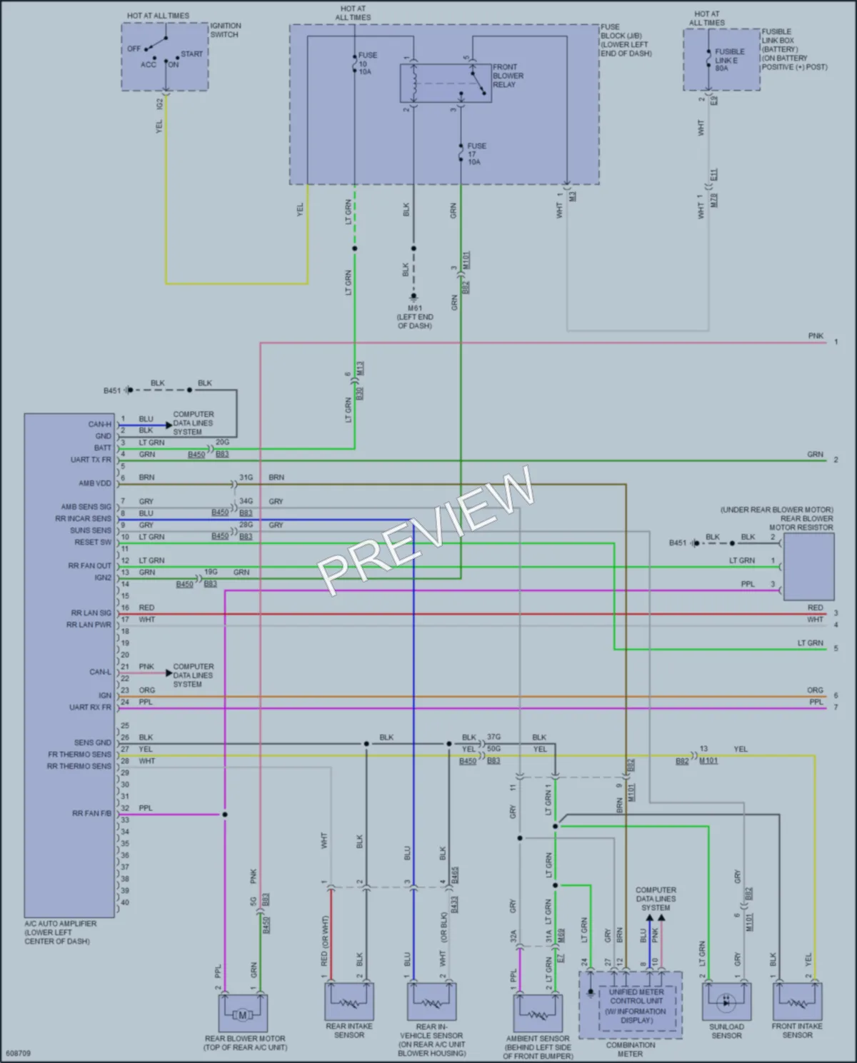 2018 Nissan NV200 Air Conditioning wiring diagram preview