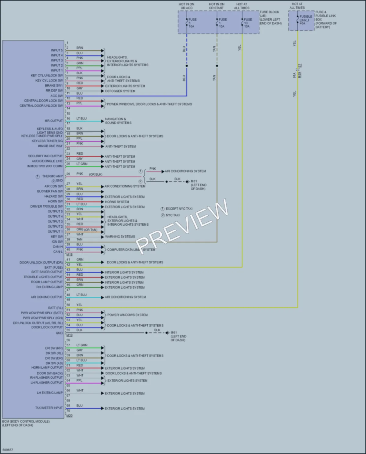 2018 Nissan NV200 Body Control Modules wiring diagram preview