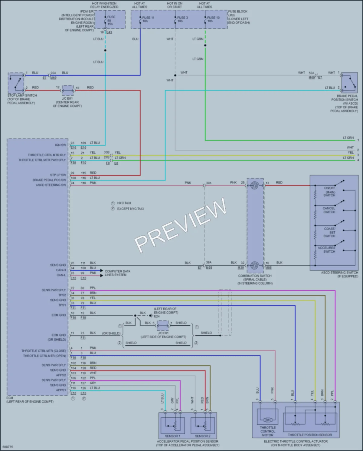 2018 Nissan NV200 Cruise Control wiring diagram preview