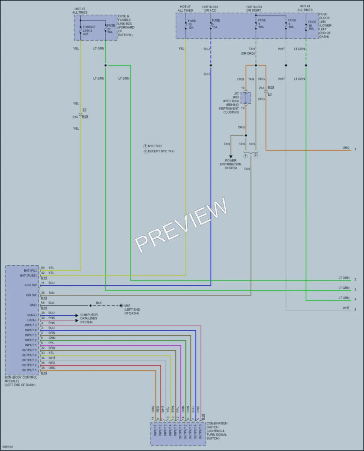 2018 Nissan NV200 Headlights wiring diagram preview