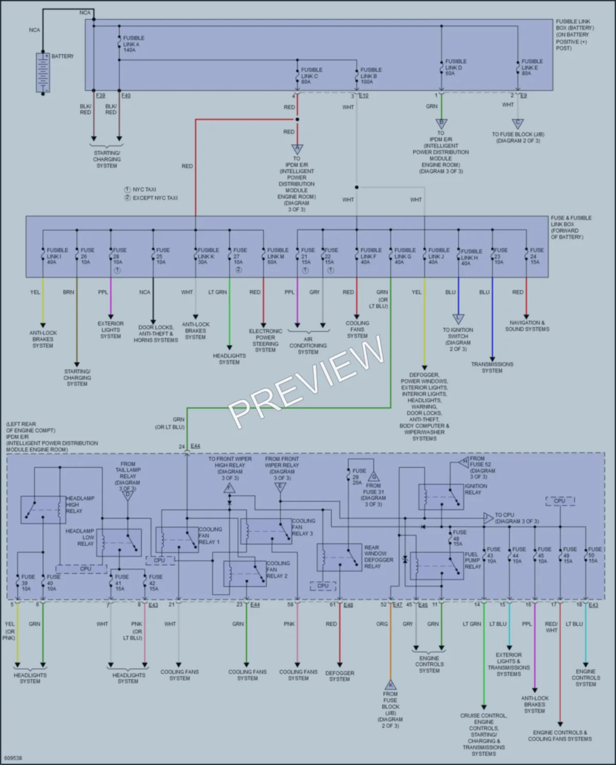 2018 Nissan NV200 Power Distribution wiring diagram preview