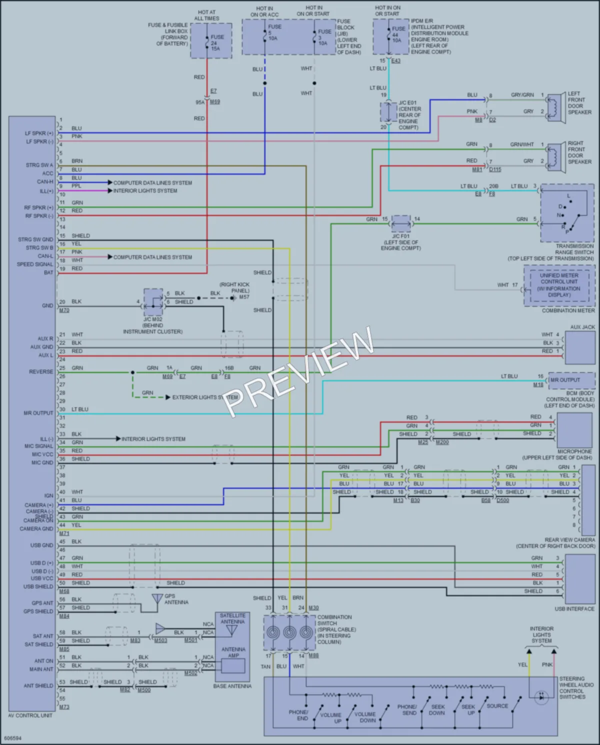 2018 Nissan NV200 Radio wiring diagram preview