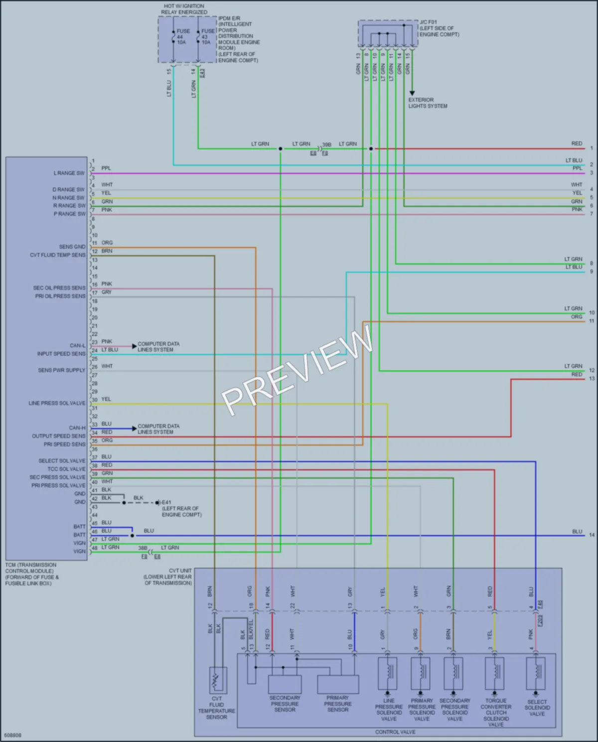 2018 Nissan NV200 Transmission wiring diagram preview