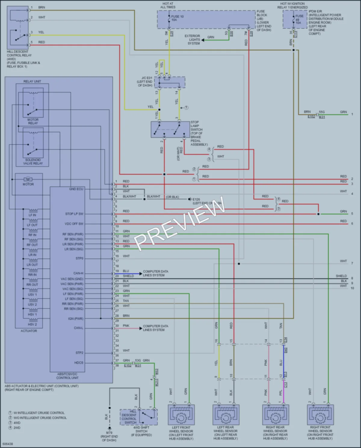 2018 Nissan Pathfinder Anti Lock Brakes wiring diagram preview