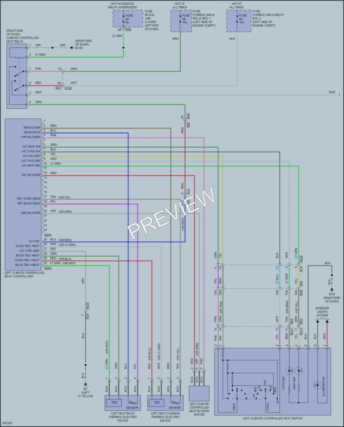 2018 Nissan Pathfinder Power Seats wiring diagram preview