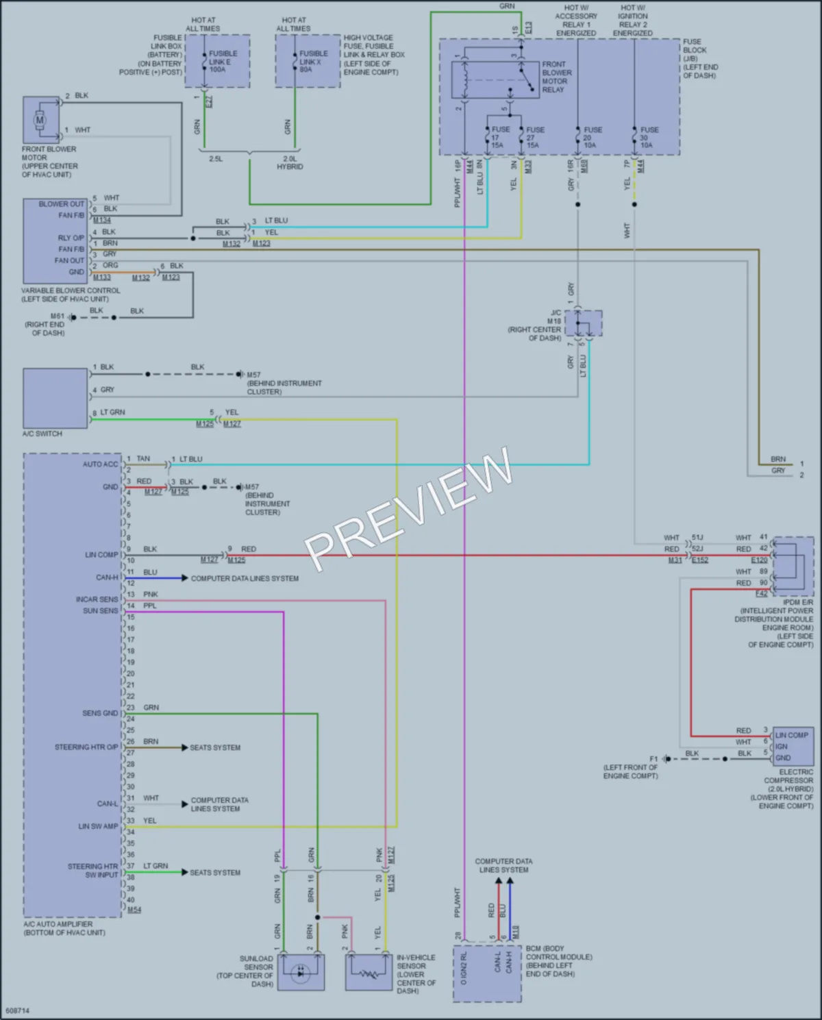 2018 Nissan Rogue Air Conditioning wiring diagram preview