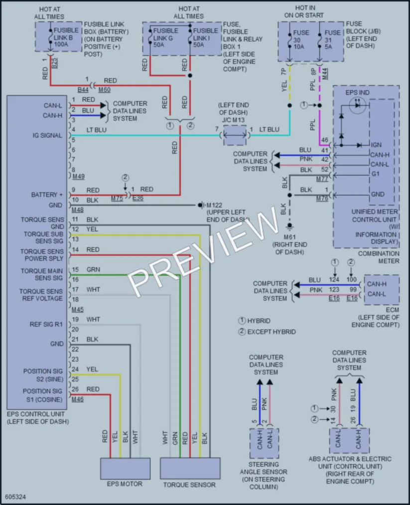2018 Nissan Rogue Electronic Power Steering wiring diagram preview