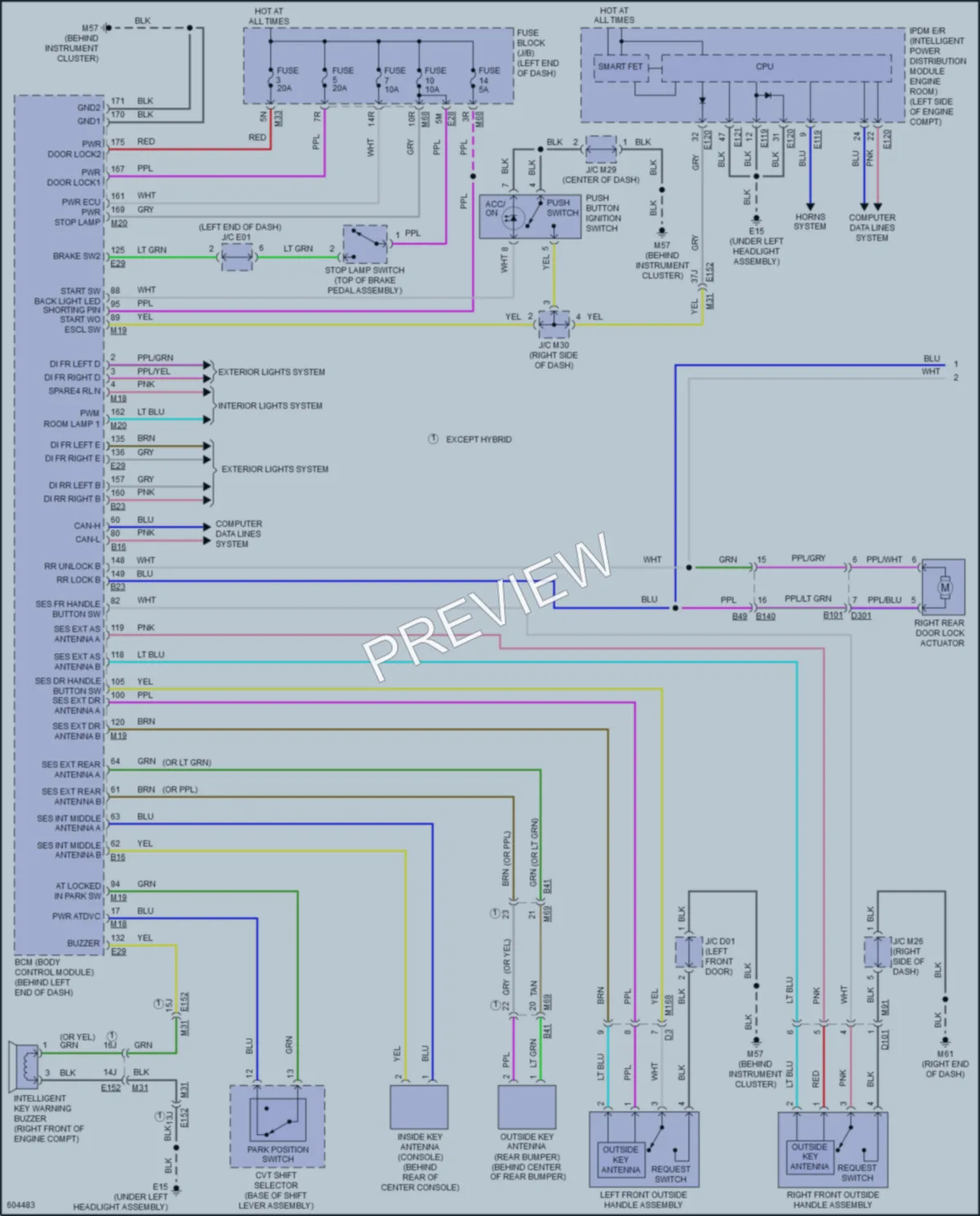 2018 Nissan Rogue Power Door Locks wiring diagram preview