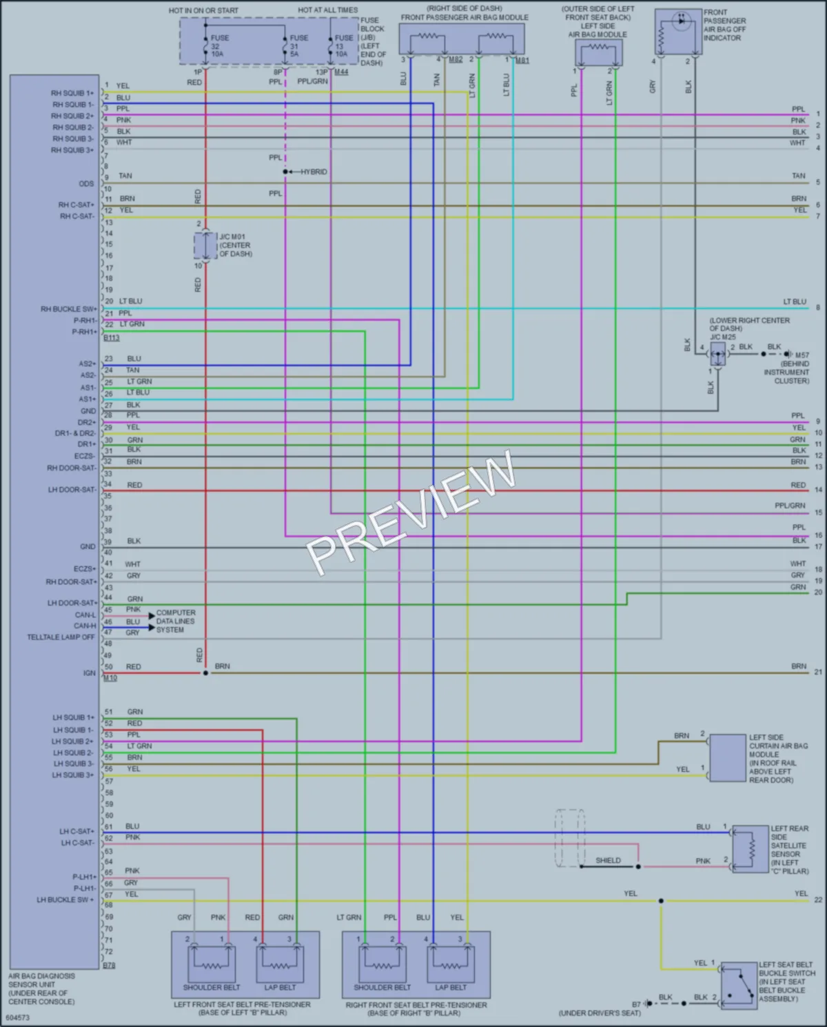 2018 Nissan Rogue Supplemental Restraints wiring diagram preview