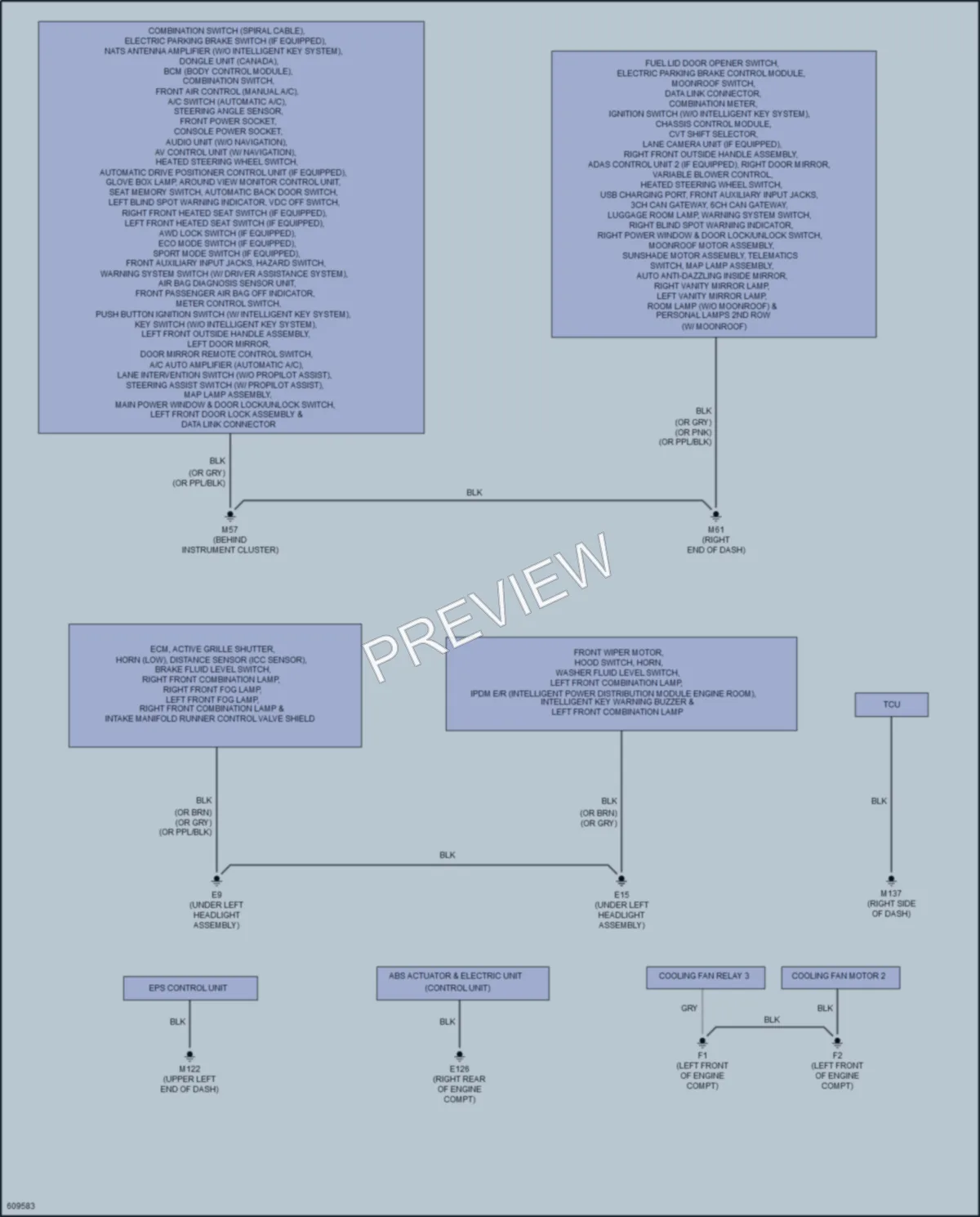 2018 Nissan RogueHybrid Ground Distribution wiring diagram preview